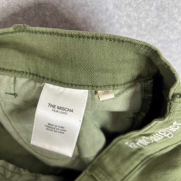 Favorite Daughter Green The Mischa Raw Hem Super High Waist Wide Leg Jean Sz 28 - Picture 11 of 12